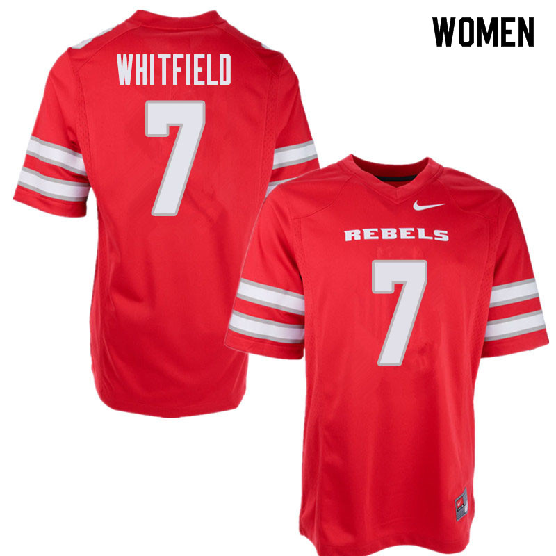 Women's UNLV Rebels #7 Reggie Whitfield College Football Jerseys Sale-Red - Click Image to Close